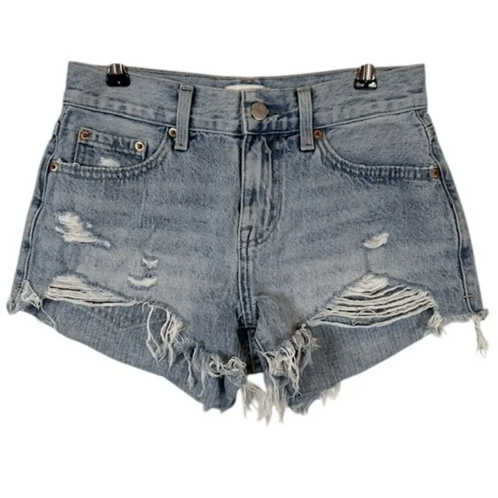 Pistola Gigi Shorts Distressed Denim Shorts Jean Revolve Medium‎ Wash Size 24